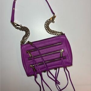 Rebecca Minkoff purple small leather crossbody